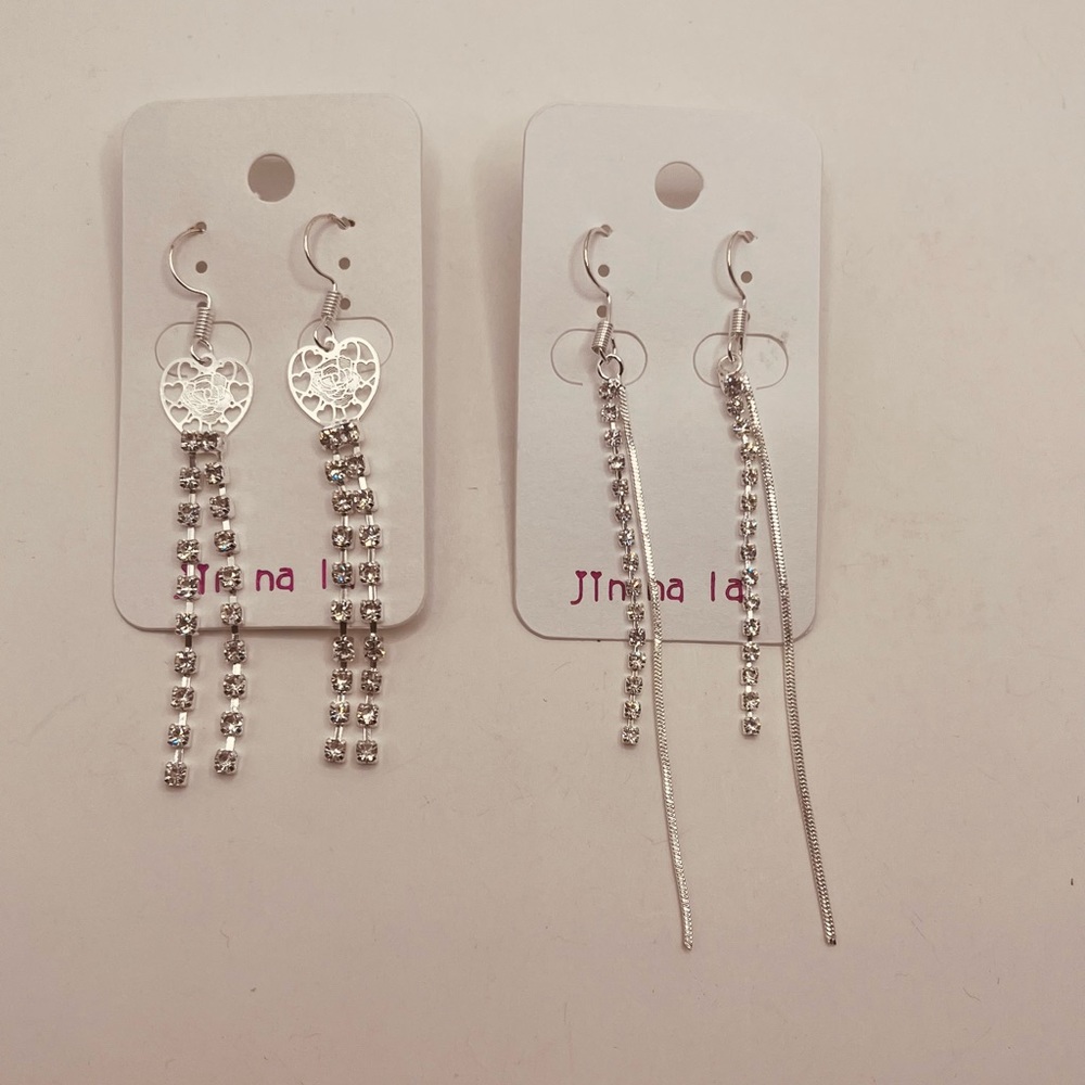 Earrings for women silver color
